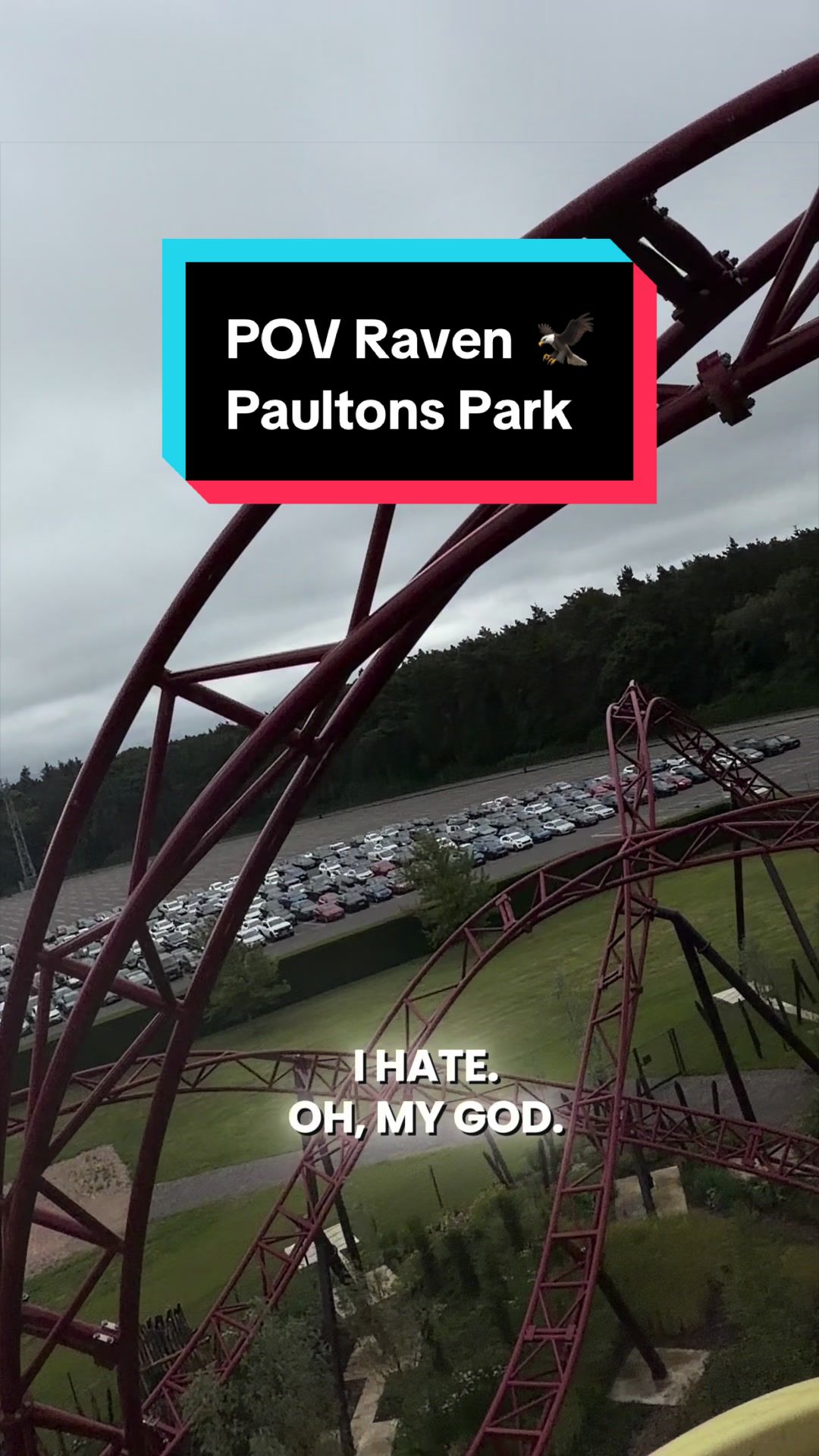 Raven roller coaster POV at Paultons Park on TikTok